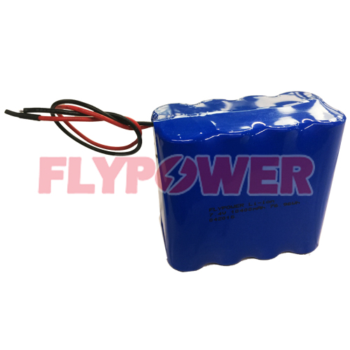 7.4V 10400mAh 18650锂离子电池组 